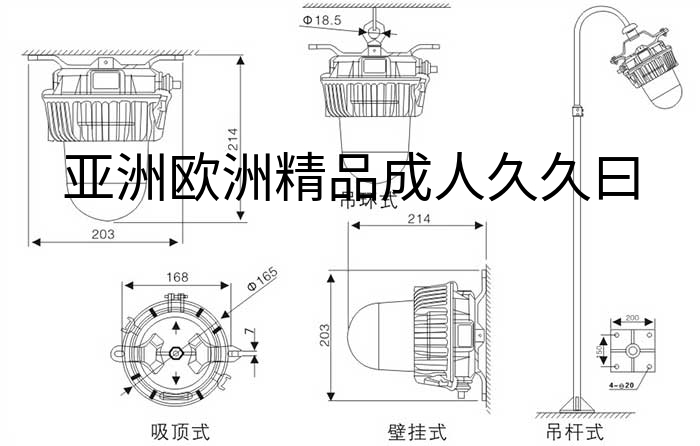 NFC9183防眩泛光灯安装示意图