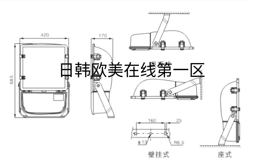 NFC9140广场灯安装示意图